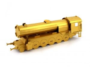 Złoty pociąg - papierowy model lokomotywy